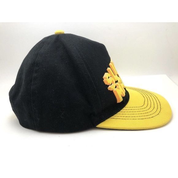 Nintendo Super Mario Bros Baseball Hat Black & Yellow Trucker’s Cap Snap Back - Picture 4 of 9